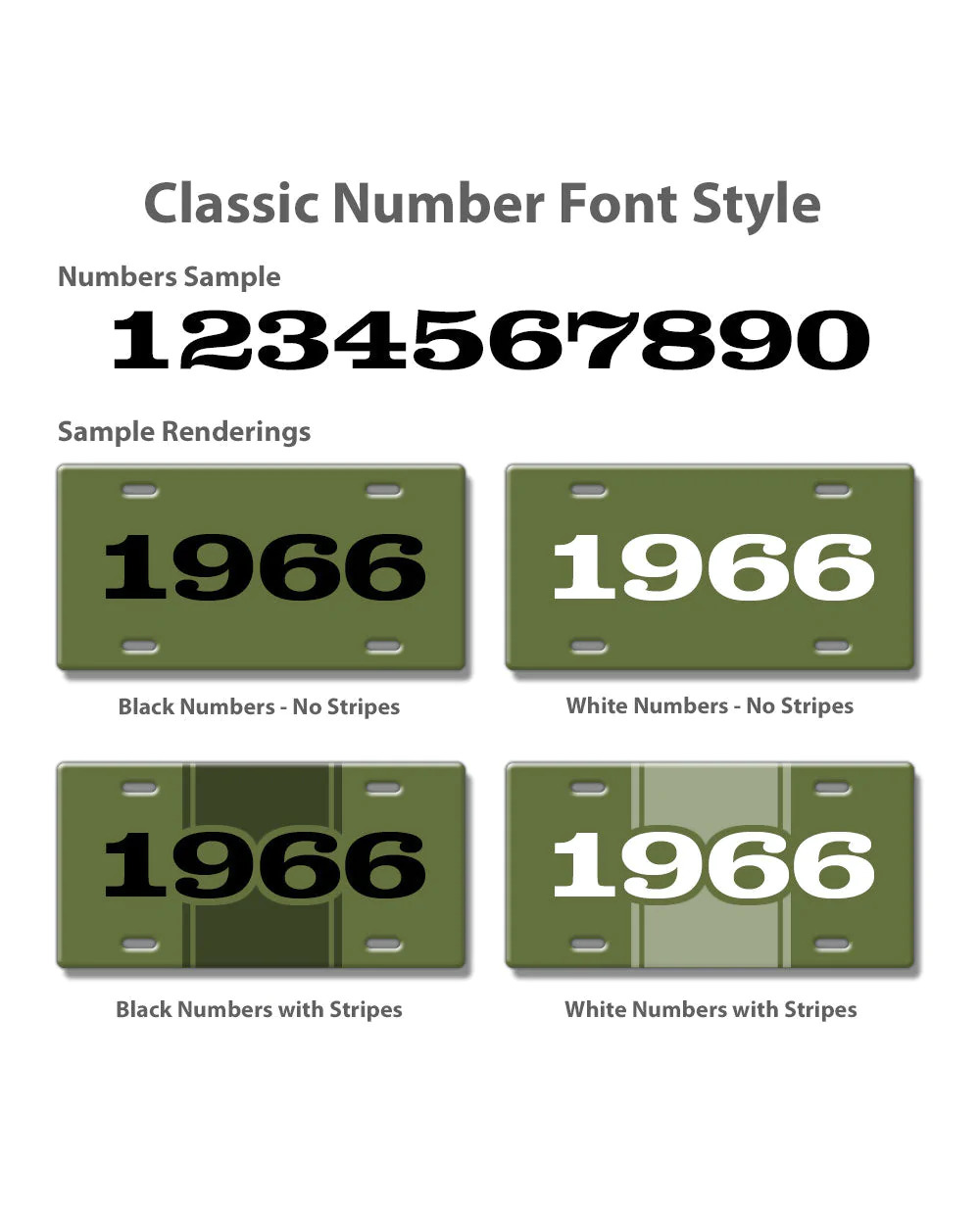 1965 Customizable License Plate - 15 colors - 4 font styles