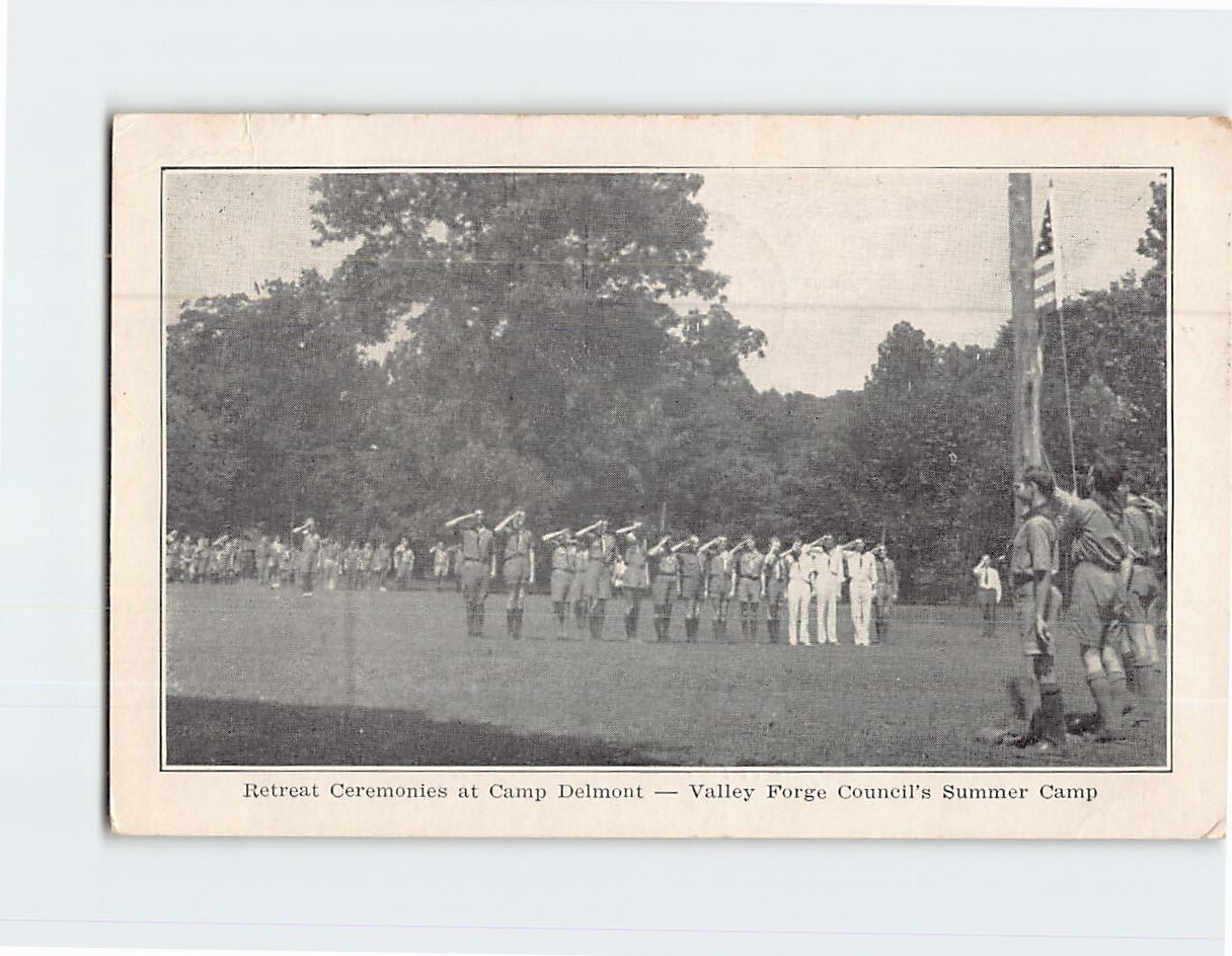 Postcard Retreat Ceremonies at Camp Delmont Valley Forge Council\'s Summer Camp