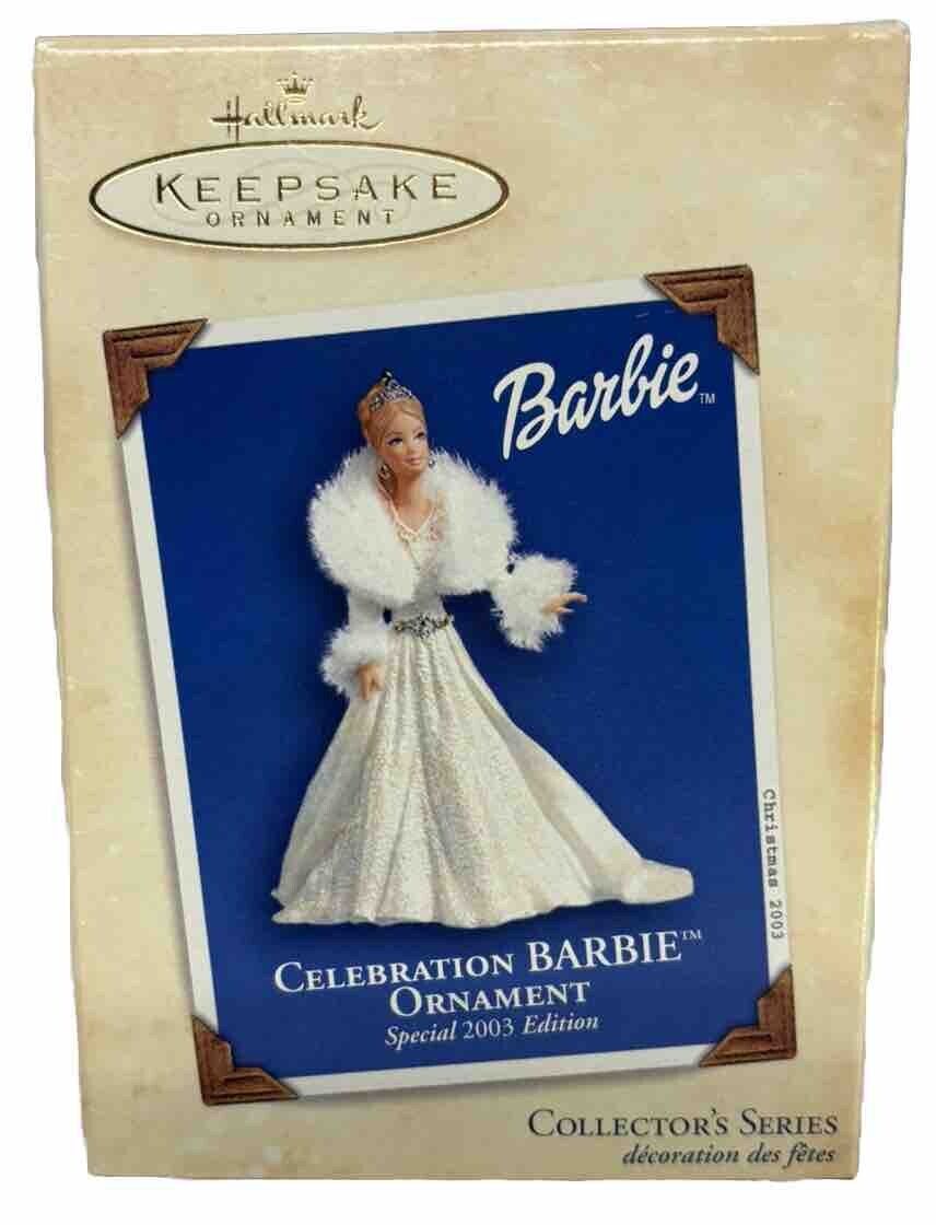 NIB Celebration Barbie 2003 Hallmark Keepsake Ornament Collector\'s Series QX2459