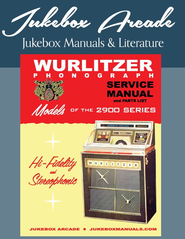 NEW Wurlitzer 2900 Service, Parts & Troubleshooting Manual 