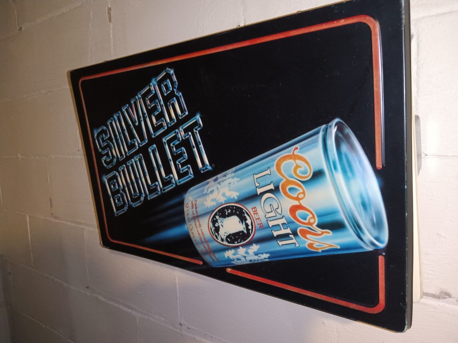 Vintage 1985 Coors light silver bullet lighted Bar sign