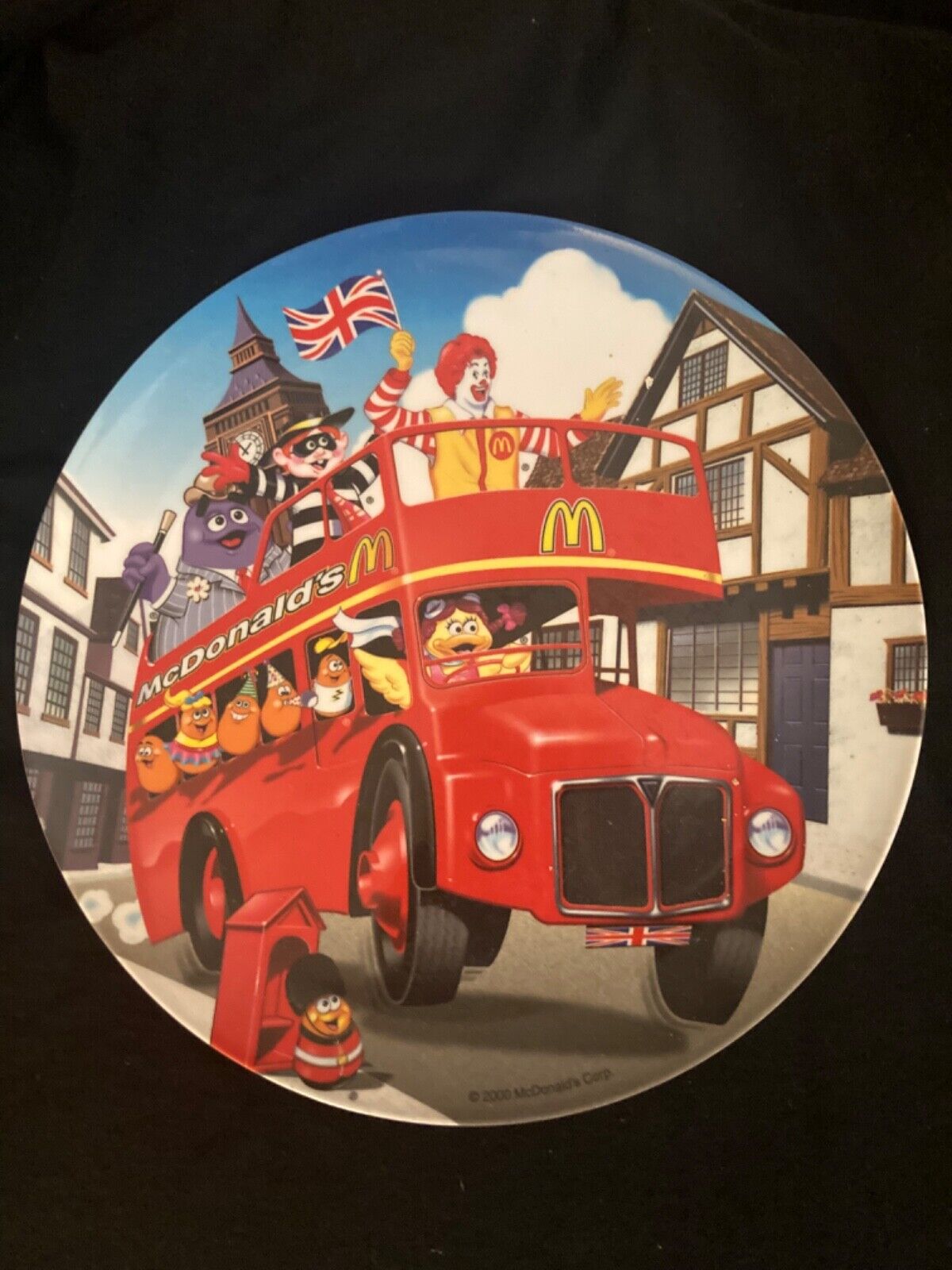 McDonald\'s Double Decker Bus Dinner Plate