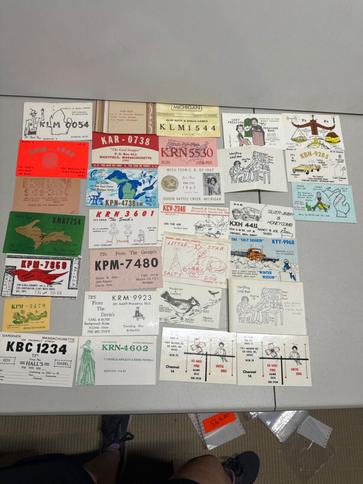 Lot of 30 Vintage QSL Cards Lot #43