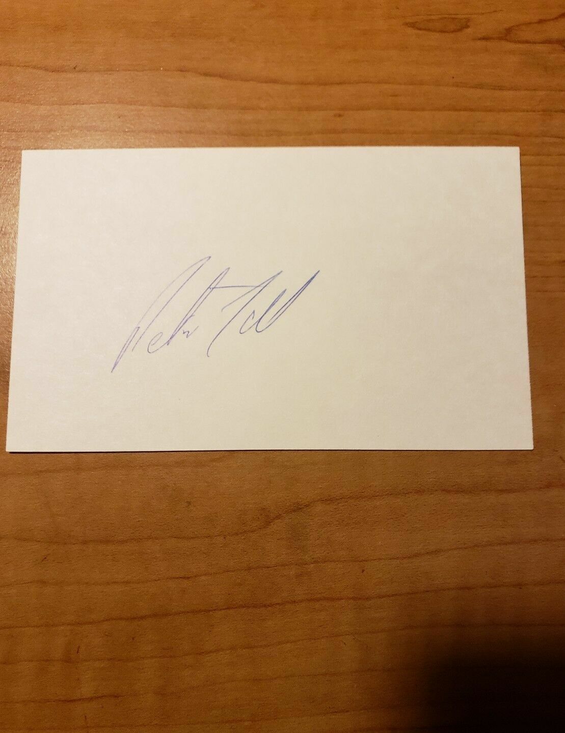 PETER TILL - BOXER - AUTOGRAPH SIGNED - INDEX CARD -AUTHENTIC - A2321