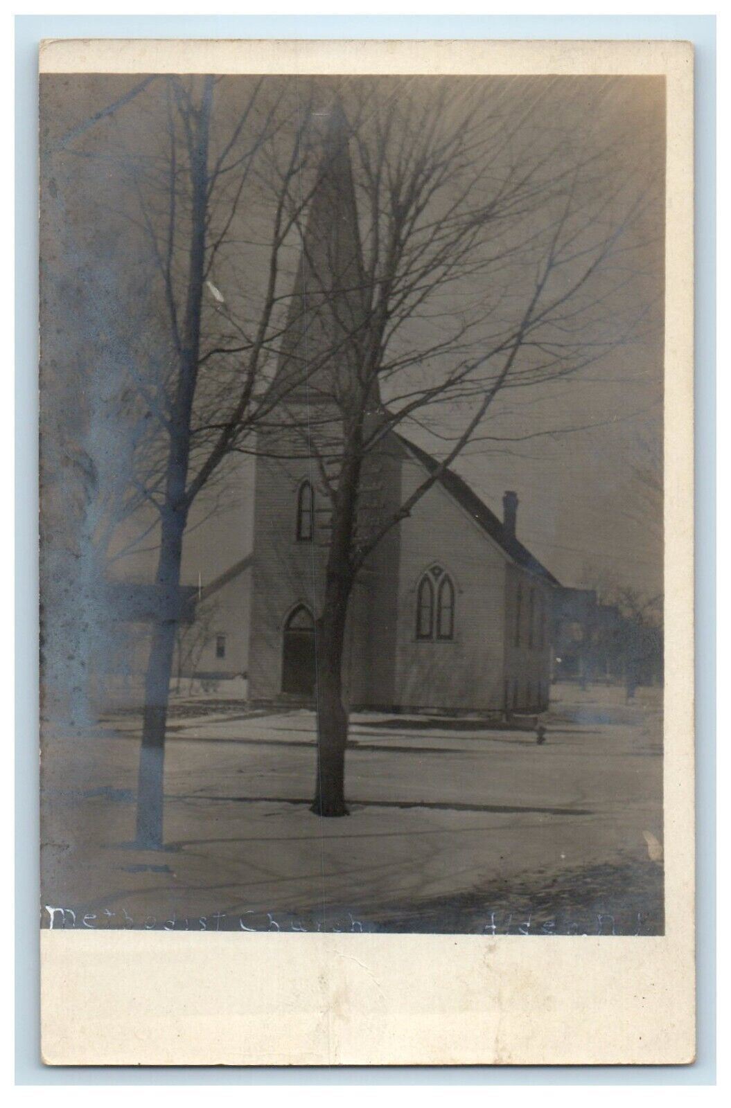 c1910\'s Methodist Church View Alden New York NY RPPC Photo Antique Postcard