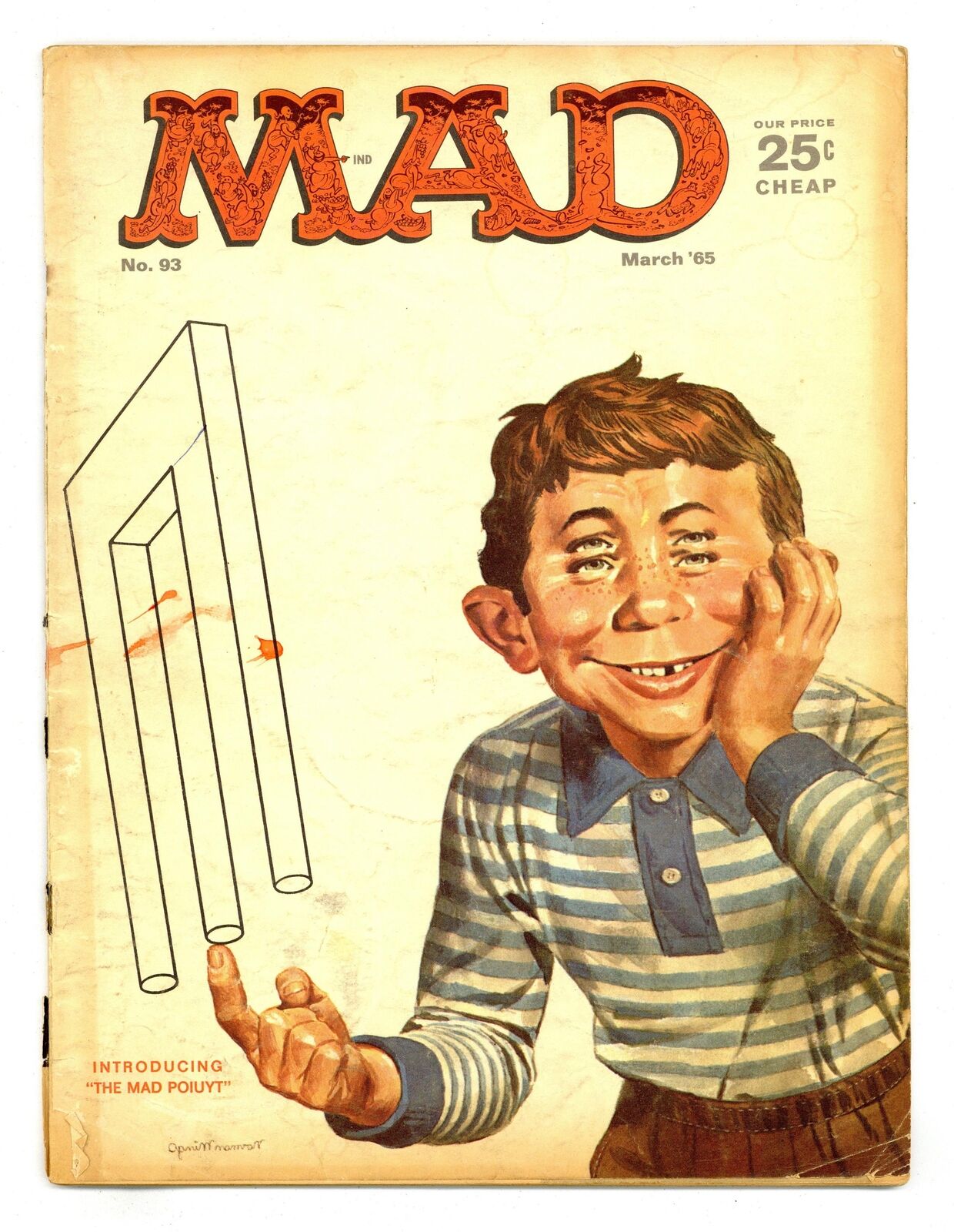Mad Magazine #93-25C GD+ 2.5 1965 Low Grade