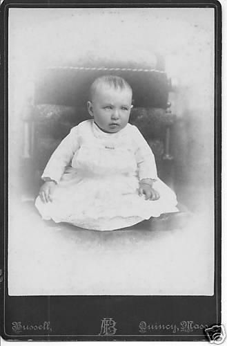 Cabinet Photo-Quincy Massachusetts- Not so Happy Baby
