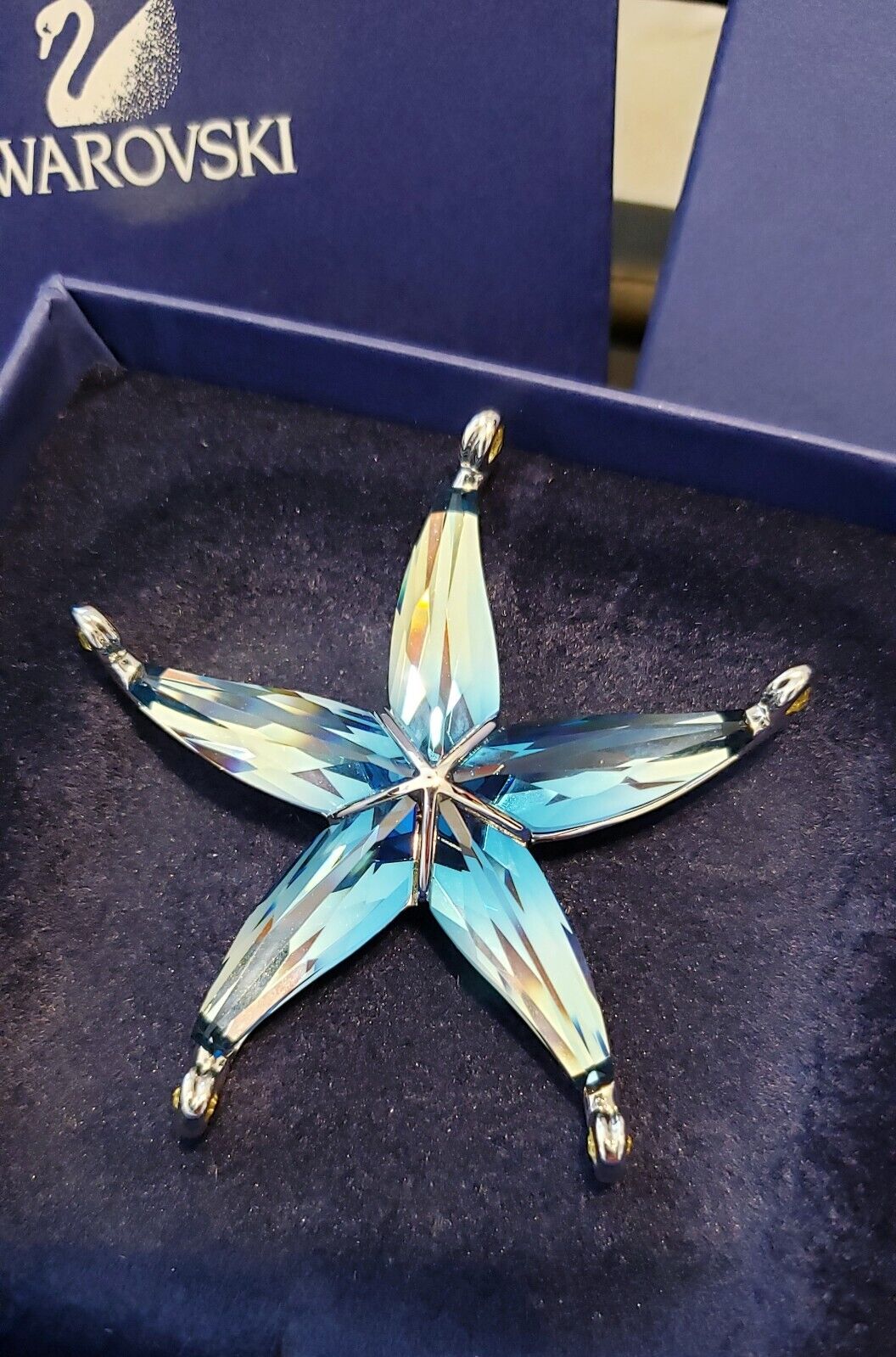 Swarovski Crystal Cantil Star Fish Ocean Blue - 626201  - Retired - NIB