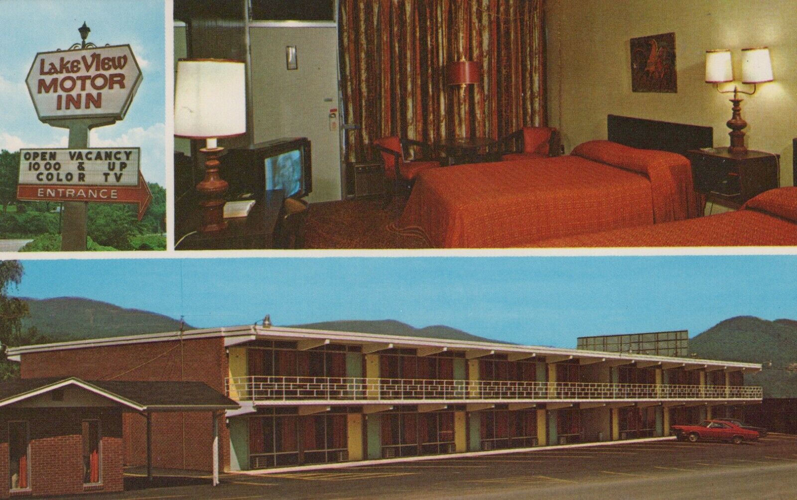 Historic Lake View Motor Inn by Caryville Tennessee Chrome Vintage Post Card