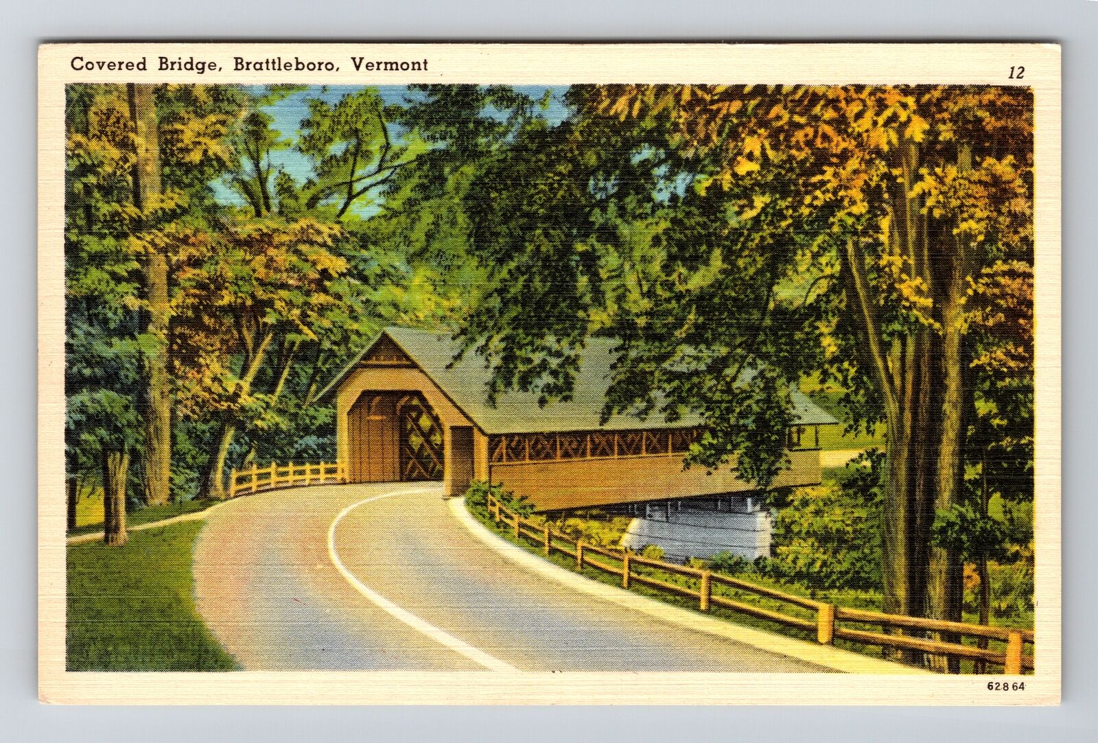 Battleboro VT-Vermont, Covered Bridge, Vintage Postcard