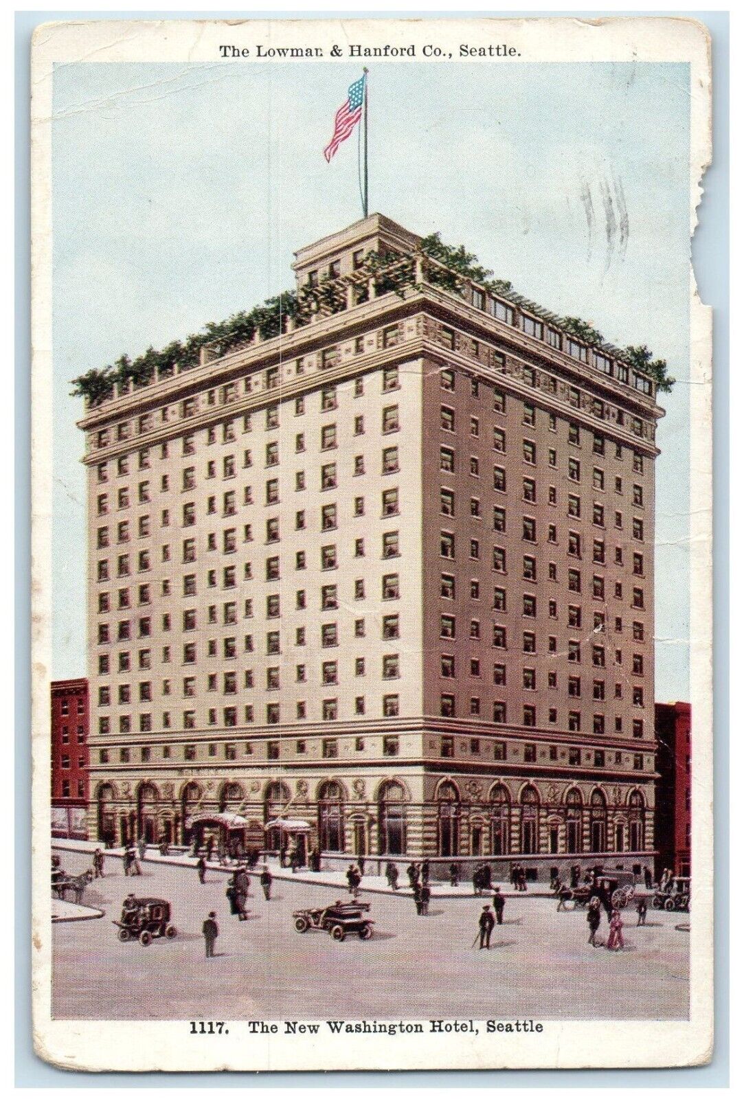 1907 Lowman Hanford Co. Seattle Washington Hotel Building Washington WA Postcard