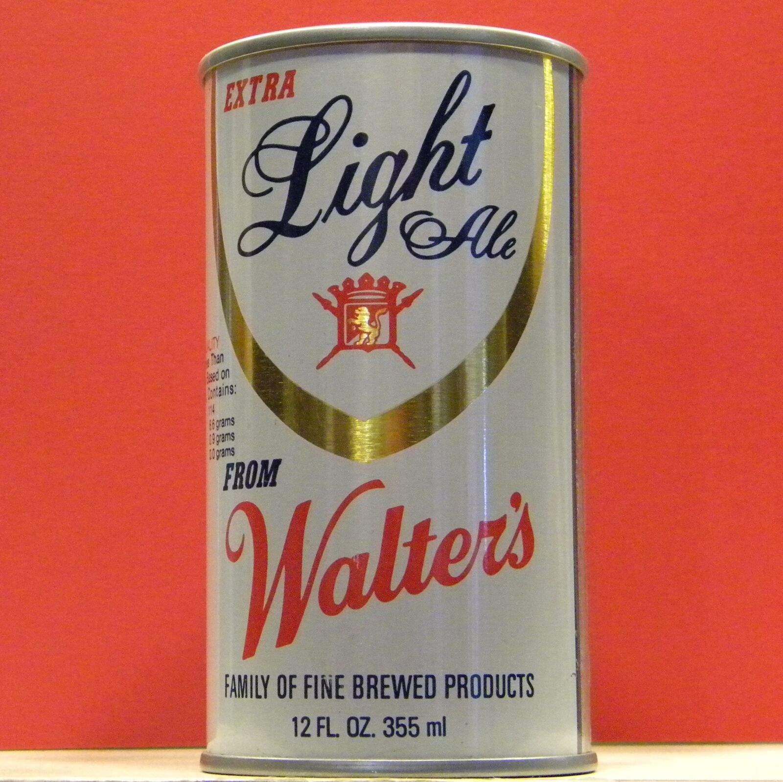 Walter's Light Ale Old Vintage S/S Can Walter Eau Claire Wisconsin 888 P/T E/X