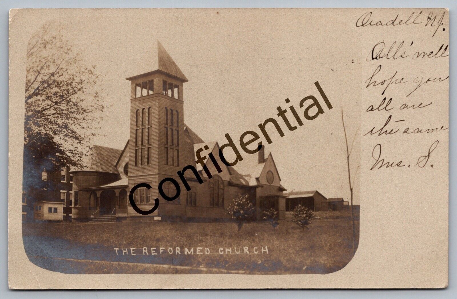 Real Photo The Reformed Church At Oradell NJ Bergen County New Jersey D449