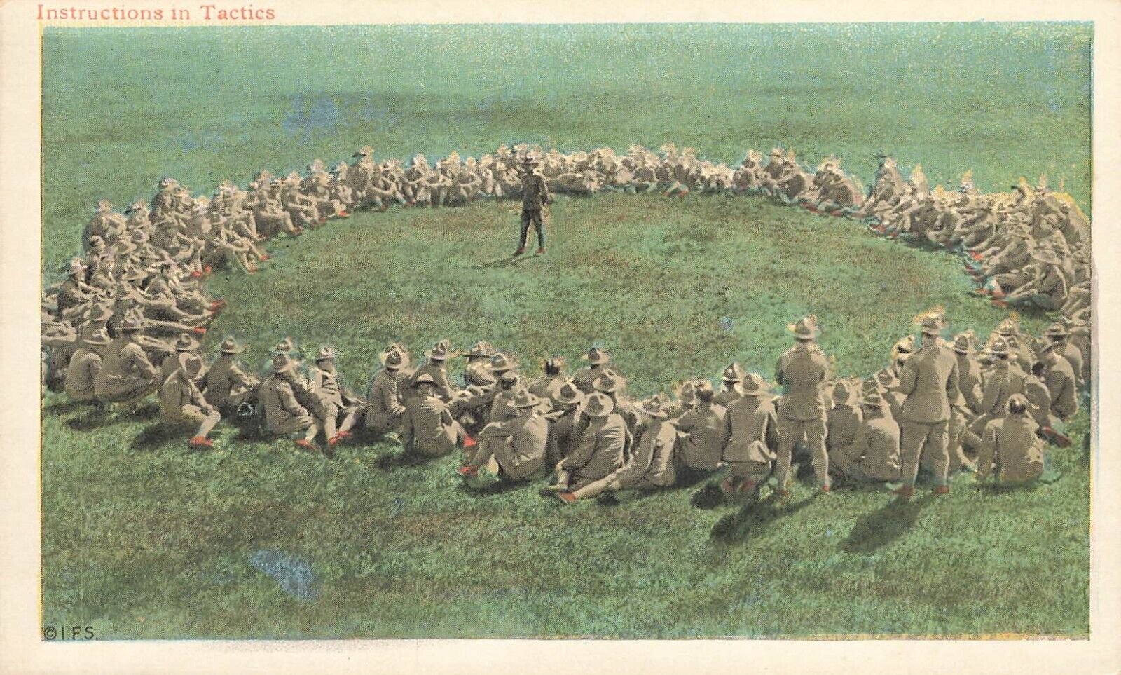 Army Military Postcard Instructions In Tactics