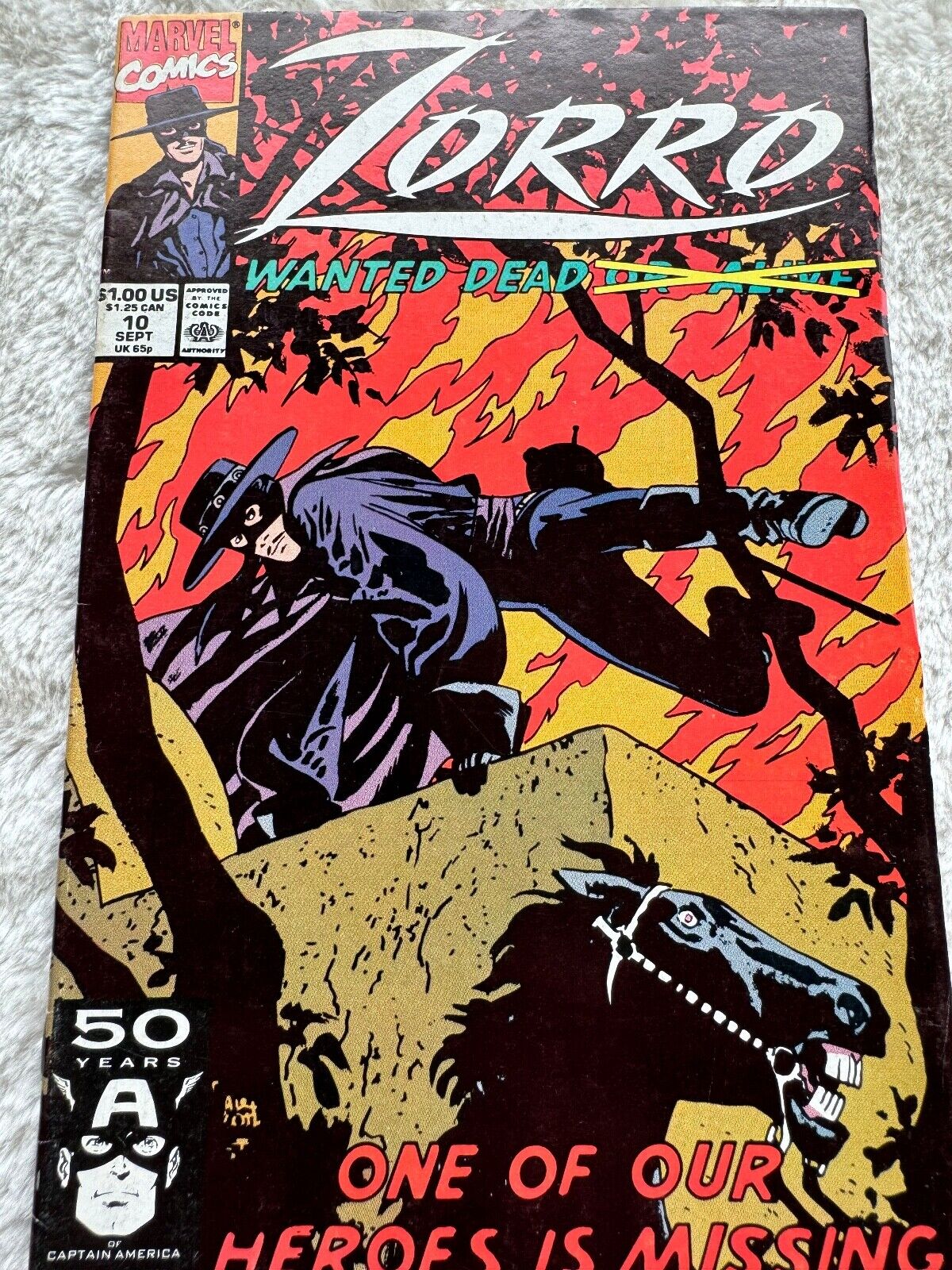 Zorro #10 (Marvel 1991) comic book