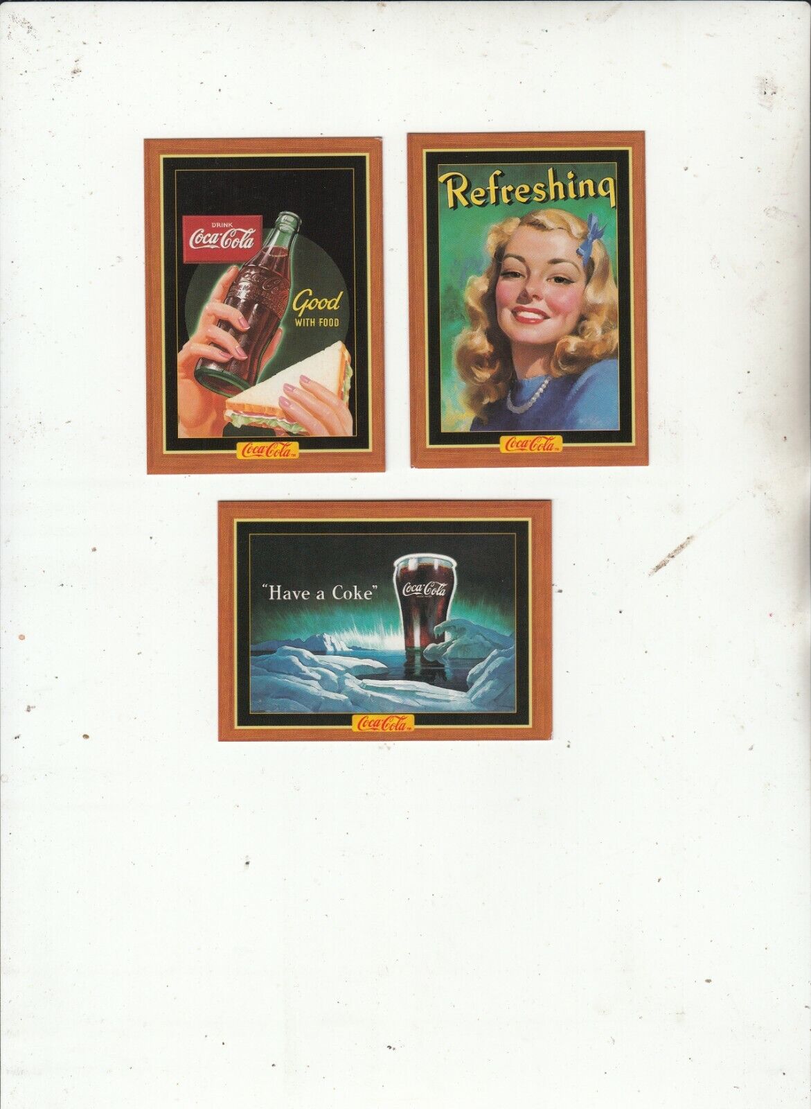 Rare-The Coca Cola Collection-Series 4-1995 Cards-[No 367,368,369]-L2949-3 Card