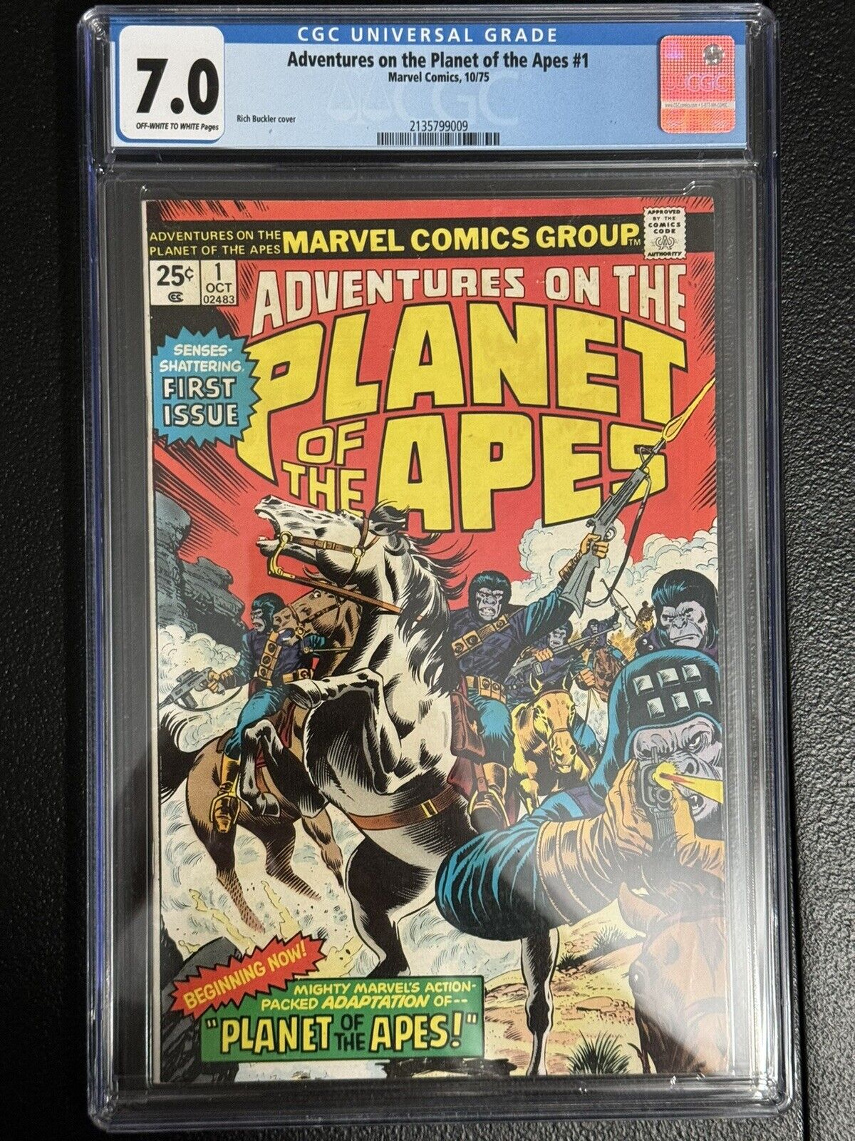 Marvel Comics 1975, Adventures on the Planet of the Apes #1, FN CGC 7.0