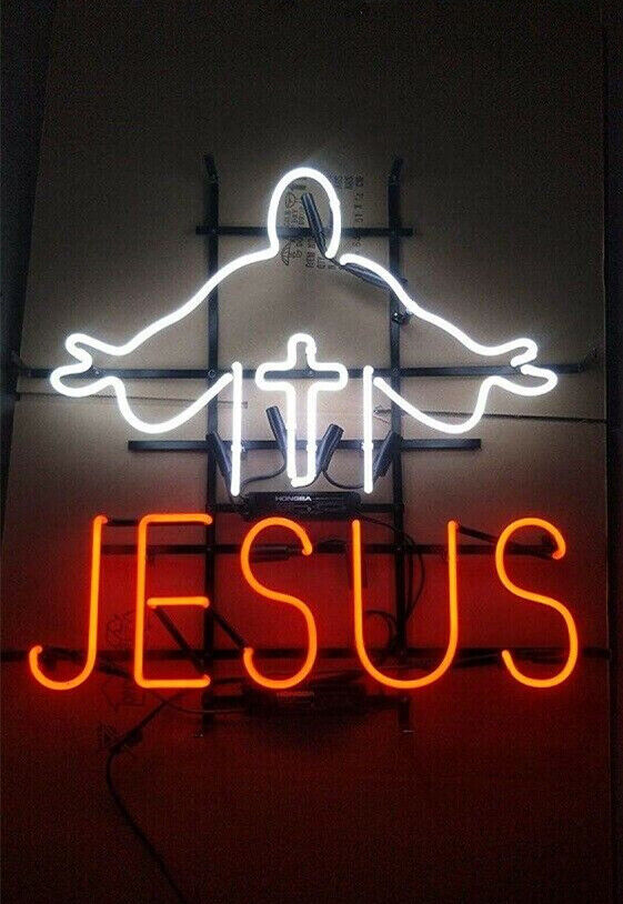 JESUS Neon Sign Light Vintage Style Shop Man Cave Awesome Gift Wall 20\