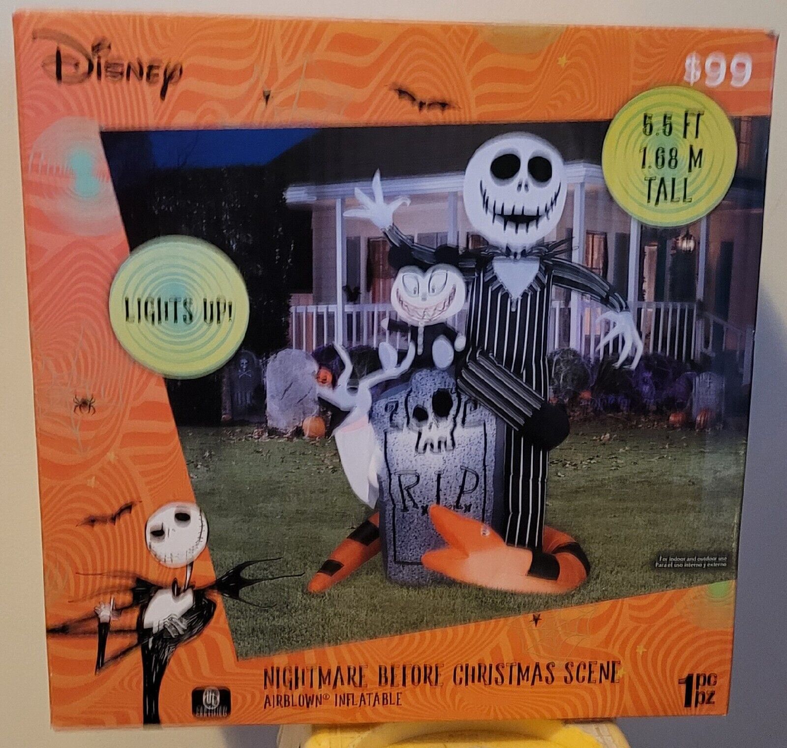 NEW Nightmare Before Christmas Airblown Inflatable Jack Zero Teddy 5.5FT 