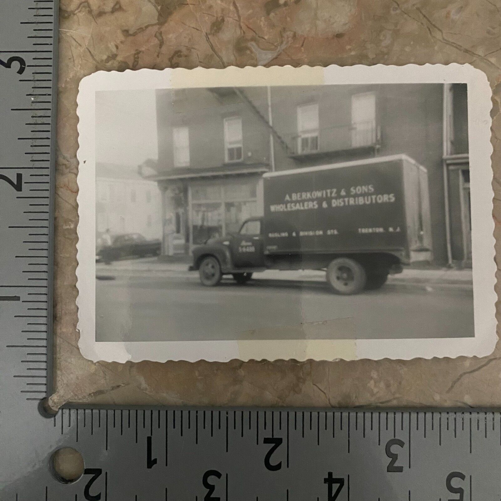 Vintage BW Photo Trenton NJ Berkowitz & Sons Wholesalers Distributors Truck