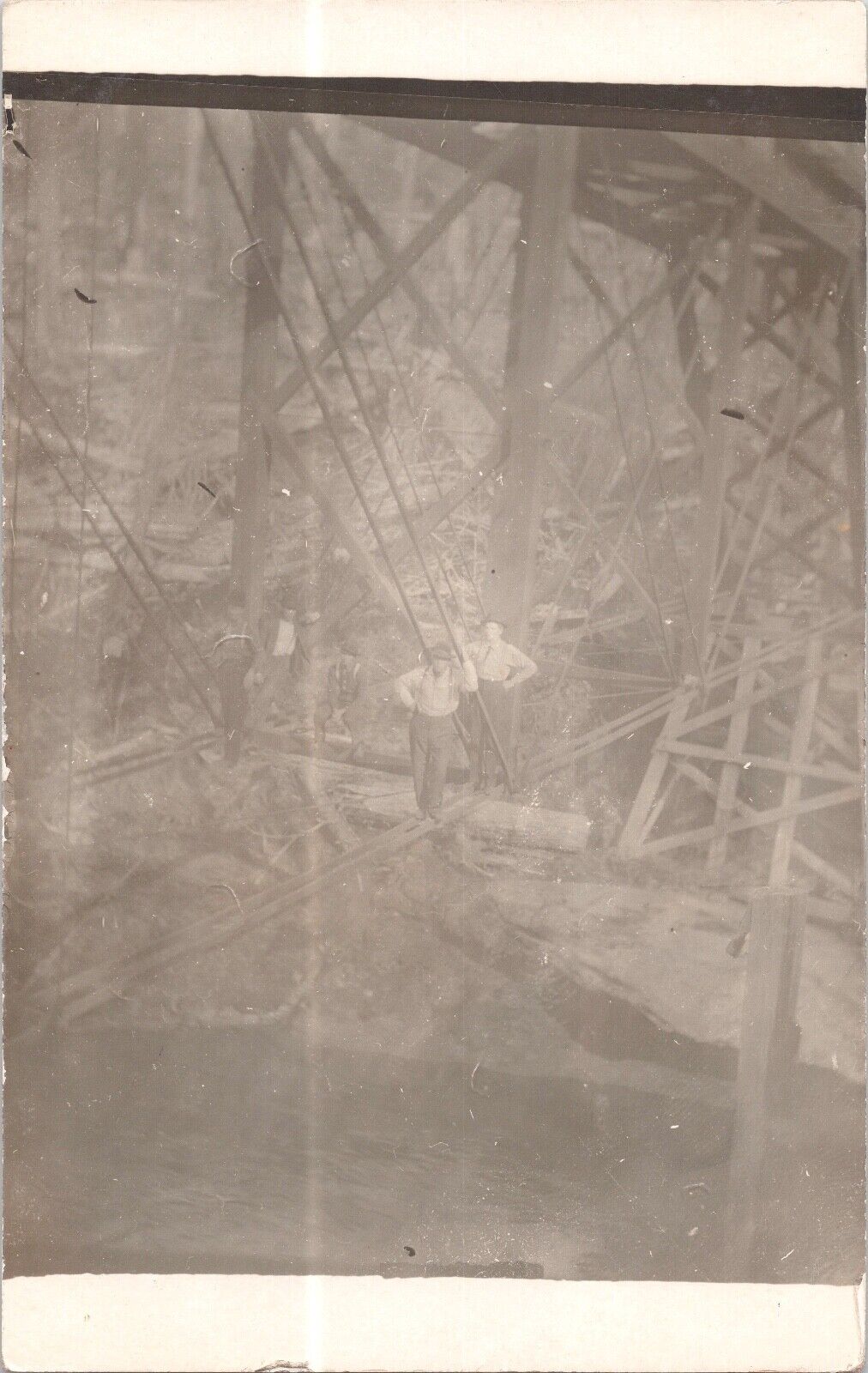RPPC Railroad Trestle Bridge Builders 1910 *3