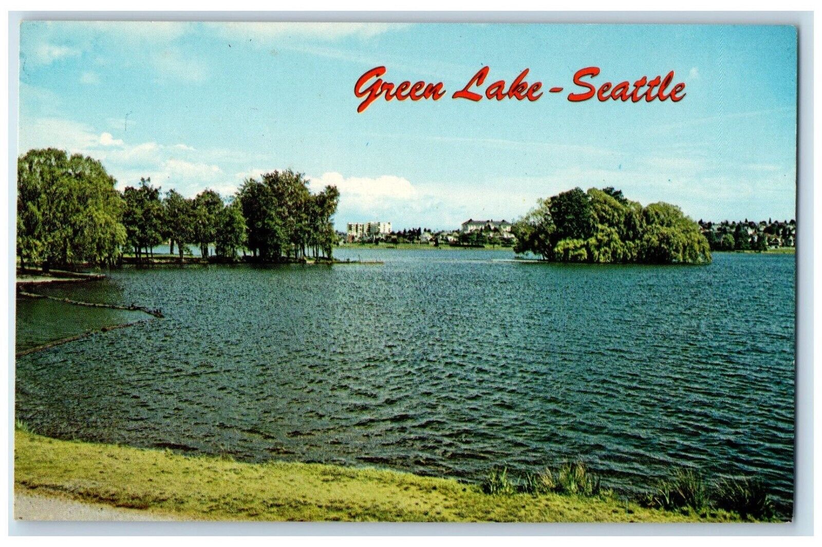 c1960\'s Beautiful View Of Green Lake Seattle Washington WA Vintage Postcard