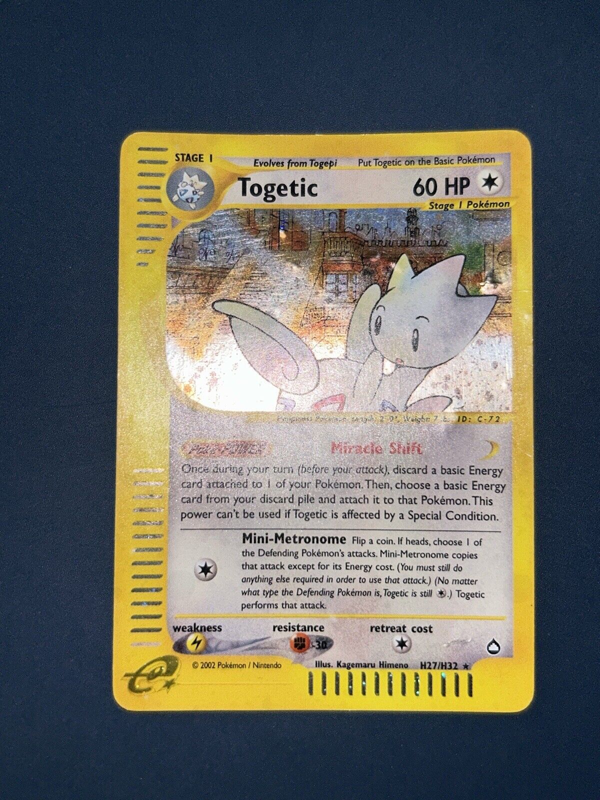 Vintage Togetic H27/H32 Aquapolis Eng Pokemon Card