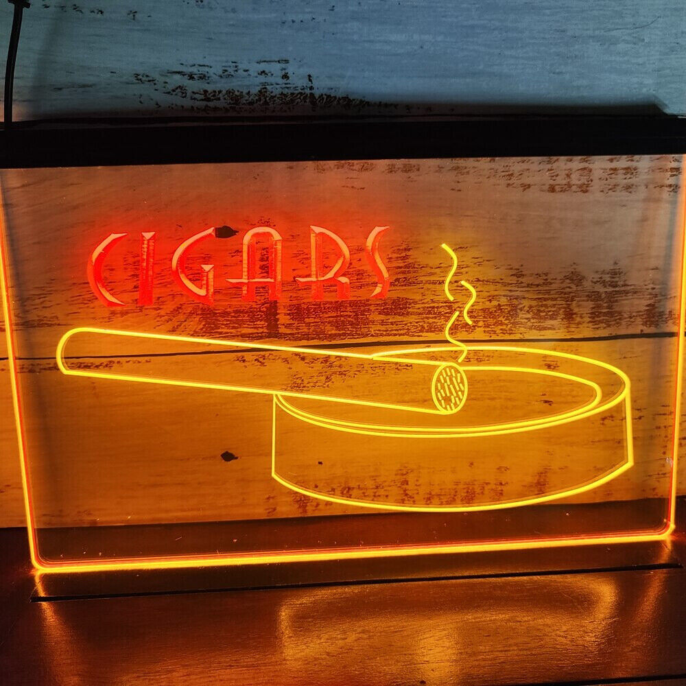 Cigars pipes tobacco Store Led Neon Light Sign Bar Pub Club Man Cave 2 Colors