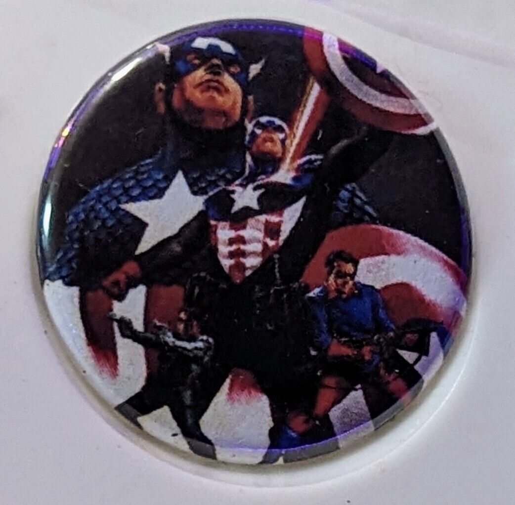 1.25-in Captain America DC Comics Superhero Cartoon Pin Badge Button