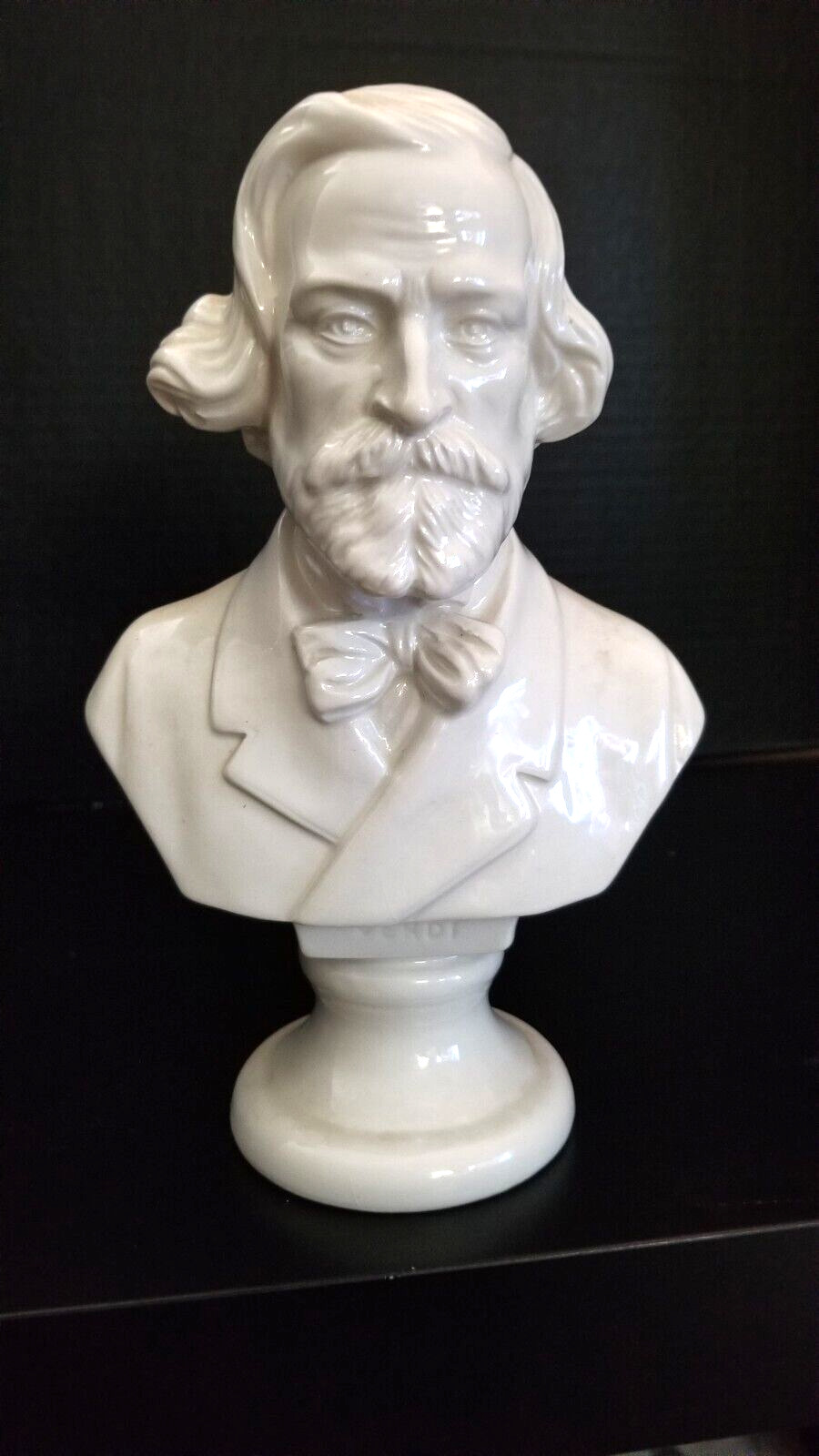 Bust of Giuseppe Verdi. Made in Italy. 9 inches Tall. Numbered.