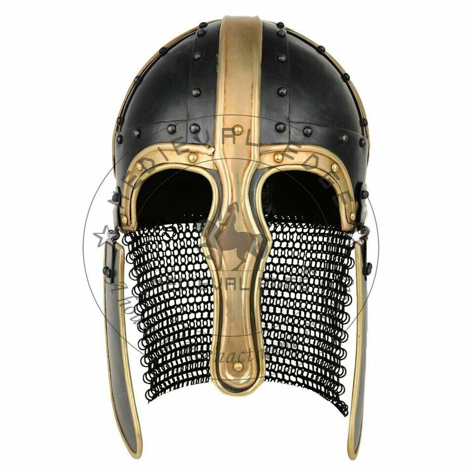 Coppergate Viking Helmet Armor Anglo-Saxon Medieval Larp Hallowe Steel Helmet