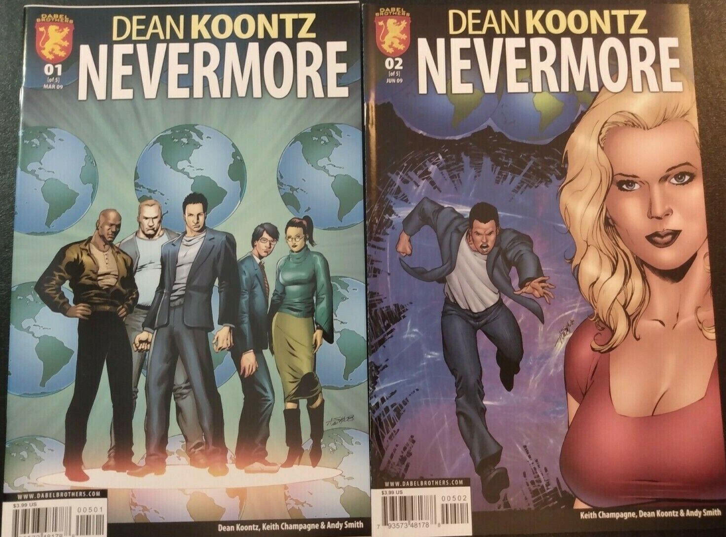Dean Koontz Nevermore #1 #2 Dabel Brothers 2008 1st Printing Comic Books