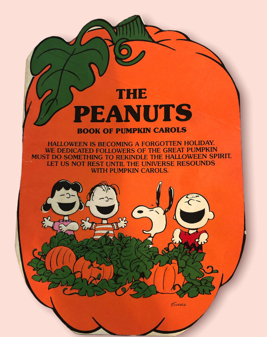 VTG 1970-80s The Peanuts Book of Pumpkin Carols