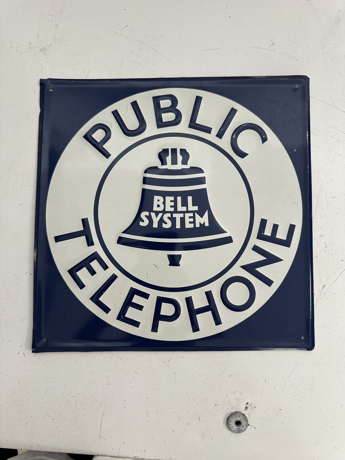 bell system public telephone sign