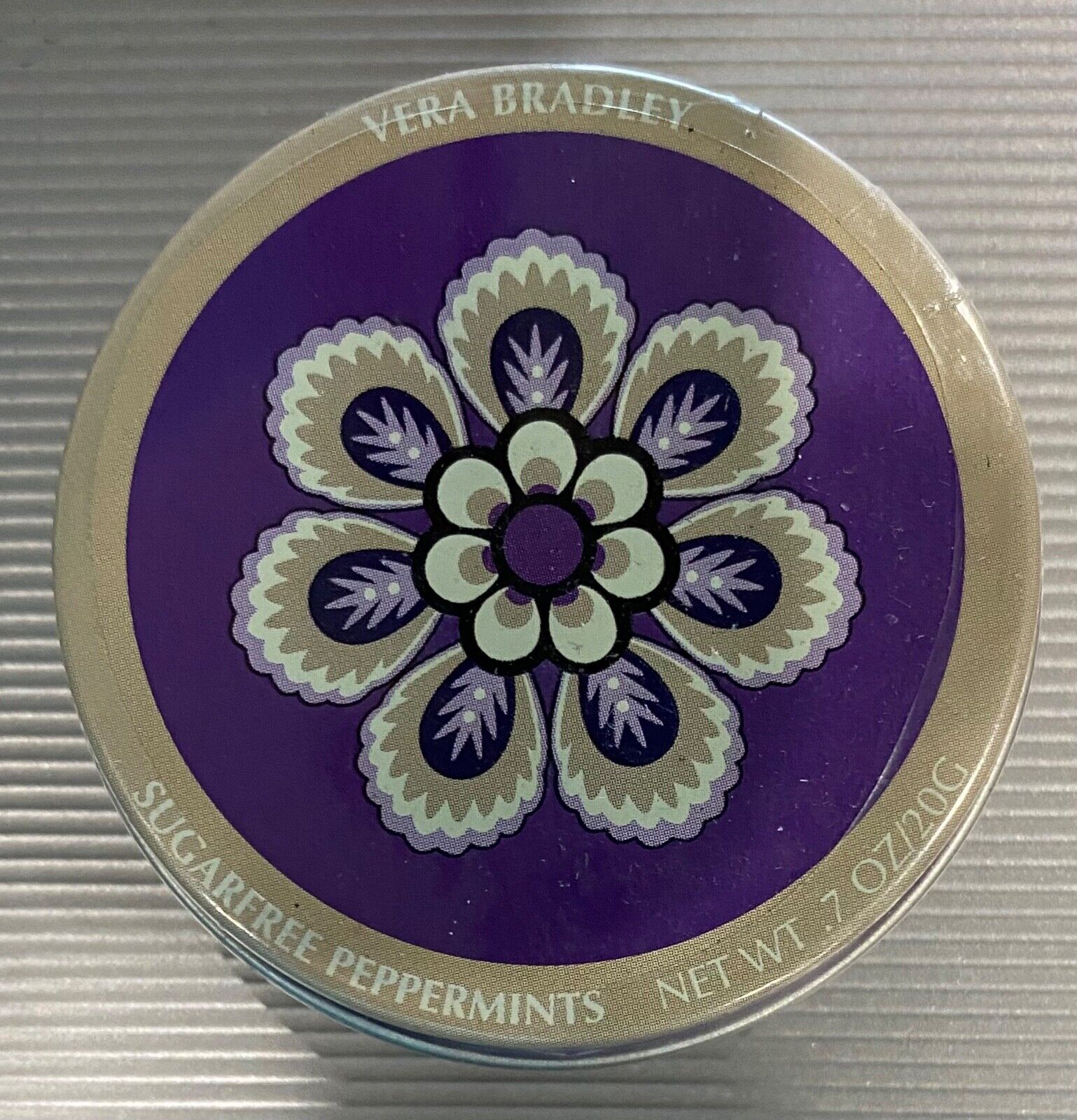 Vera Bradley Sugarfree Peppermints Simply Violet Tin .7 oz New Sealed