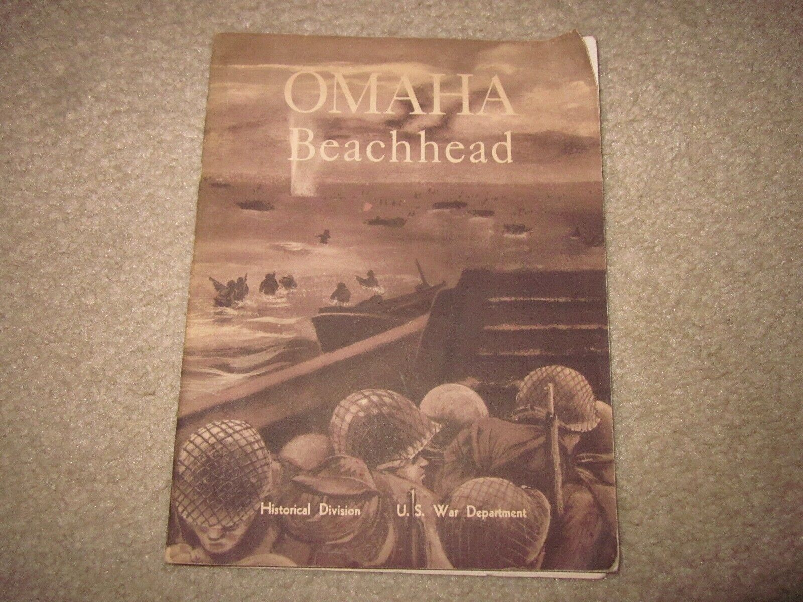 RARE US Army Omaha Beachhead D-Day 6 June to 13 June 1944 War Department book 