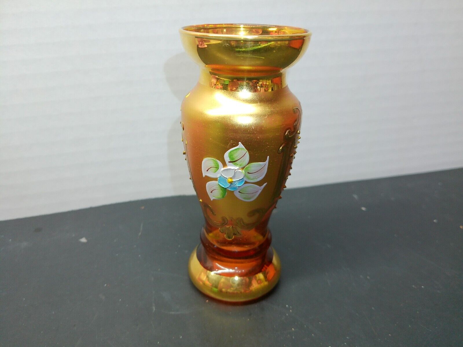 Beautiful Murano Bud Vase Hand Painted