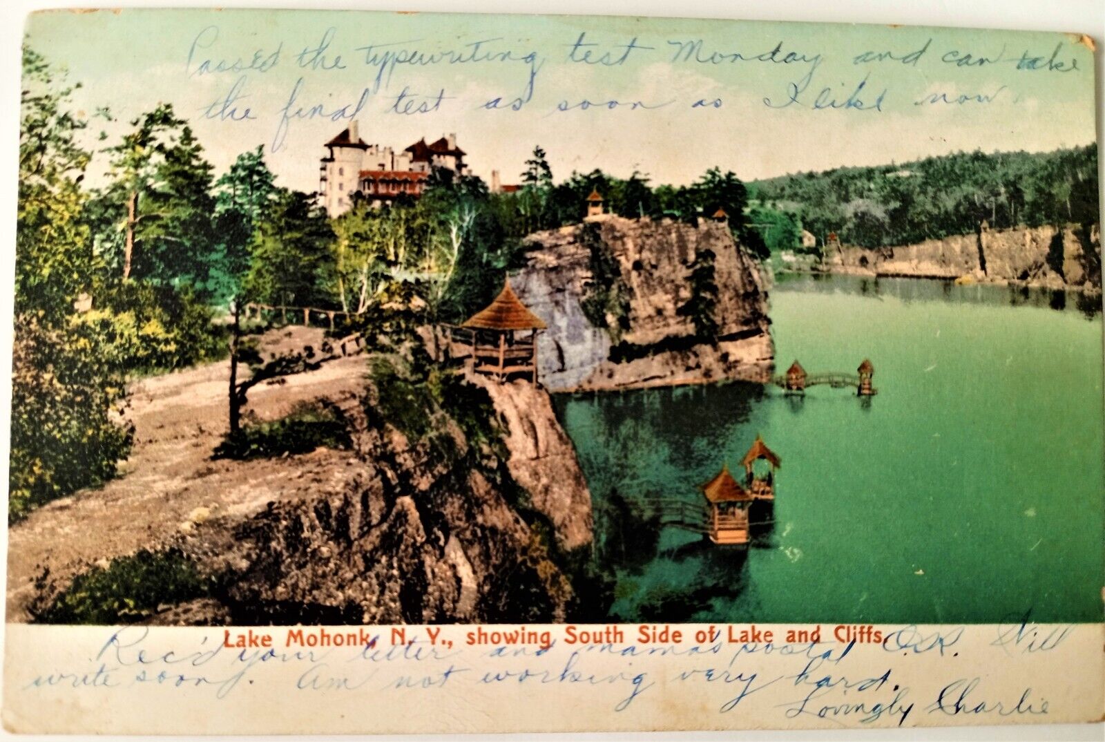 Vintage Old Postcard 1907 Lake Mohonk, N.Y.