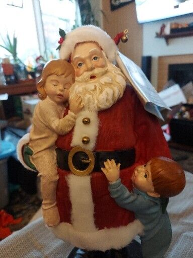 Vtg Midwest Of Cannon Falls The Spirit Of Family Santa W/Kids In Pjs Collectible