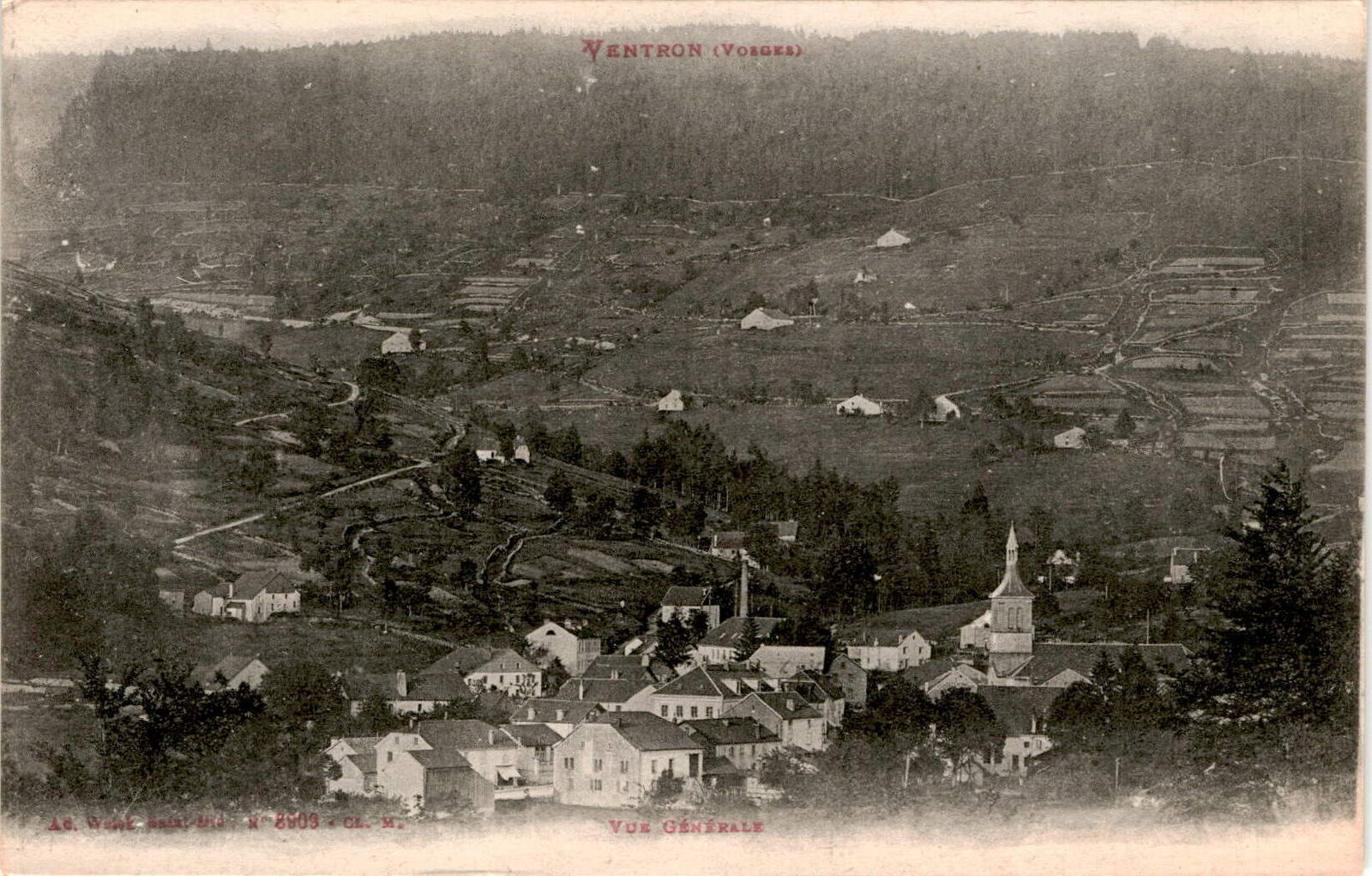 Ventron, Vorges, picturesque landscape, Vosges mountains, northeastern  Postcard