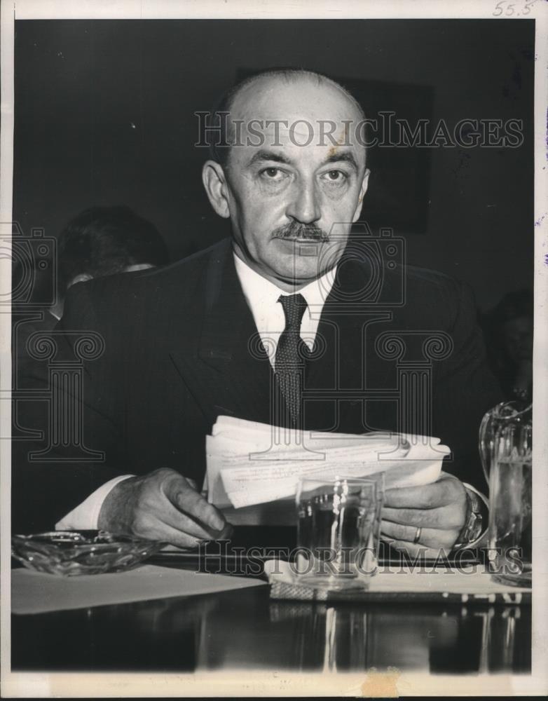 1949 Press Photo Ferenc Nagy, former Hungarian prime minister, now living in US