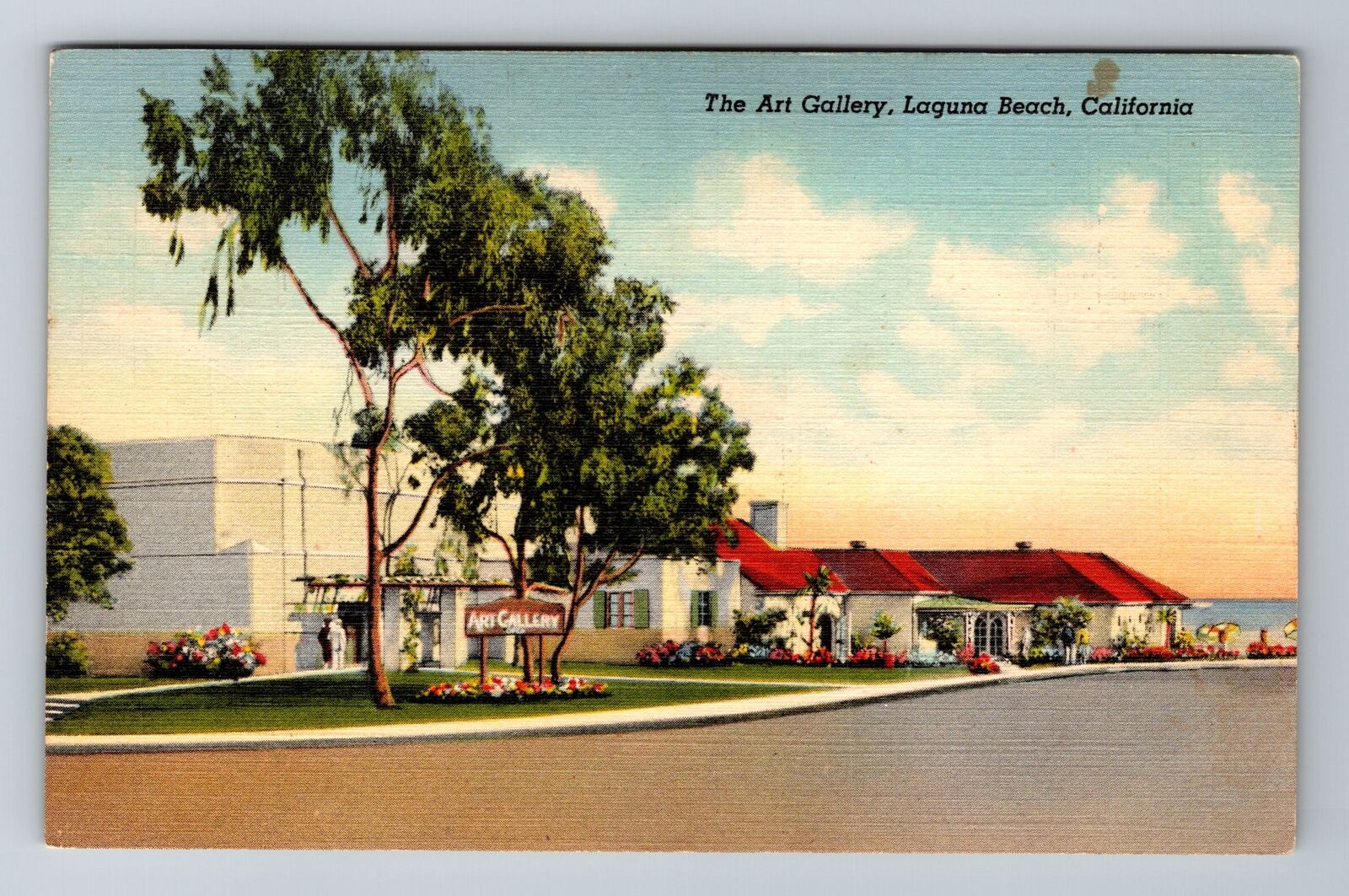 Laguna Beach CA-California, The Art Gallery, Antique, Vintage c1941 Postcard