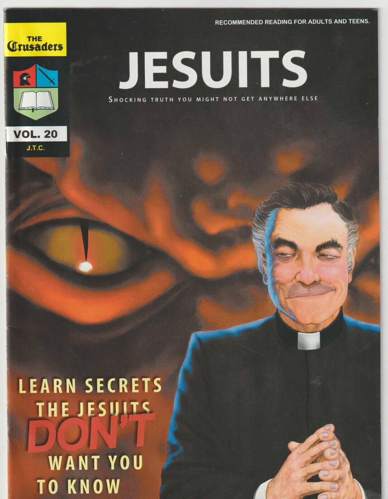 JESUITS The Crusaders Jack Chick comic Vol. 20  With ATTACK Bible track from OK