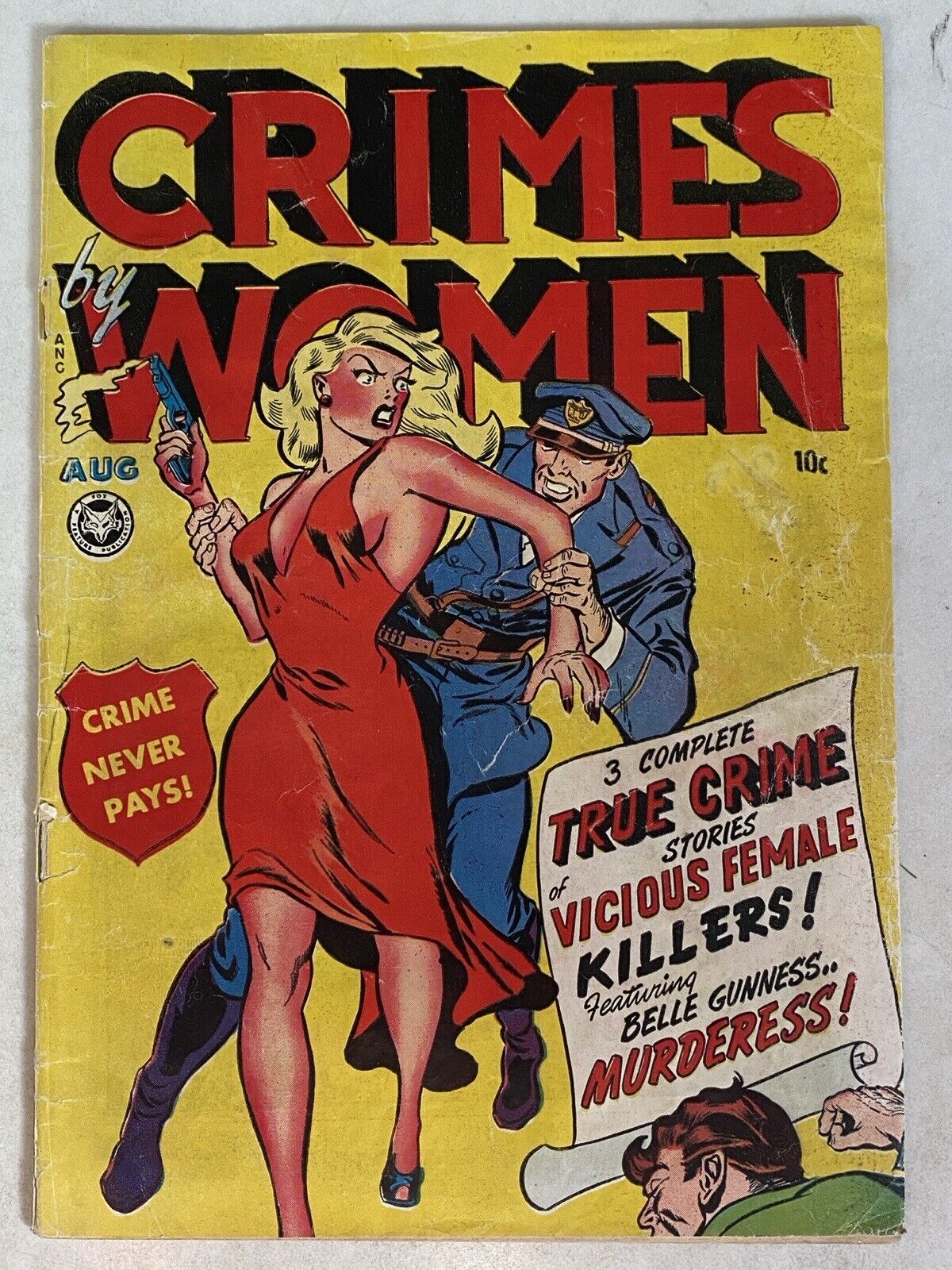 Crimes By Women #2 ORIGINAL infamous Golden Age Fox Crime sexy GGA