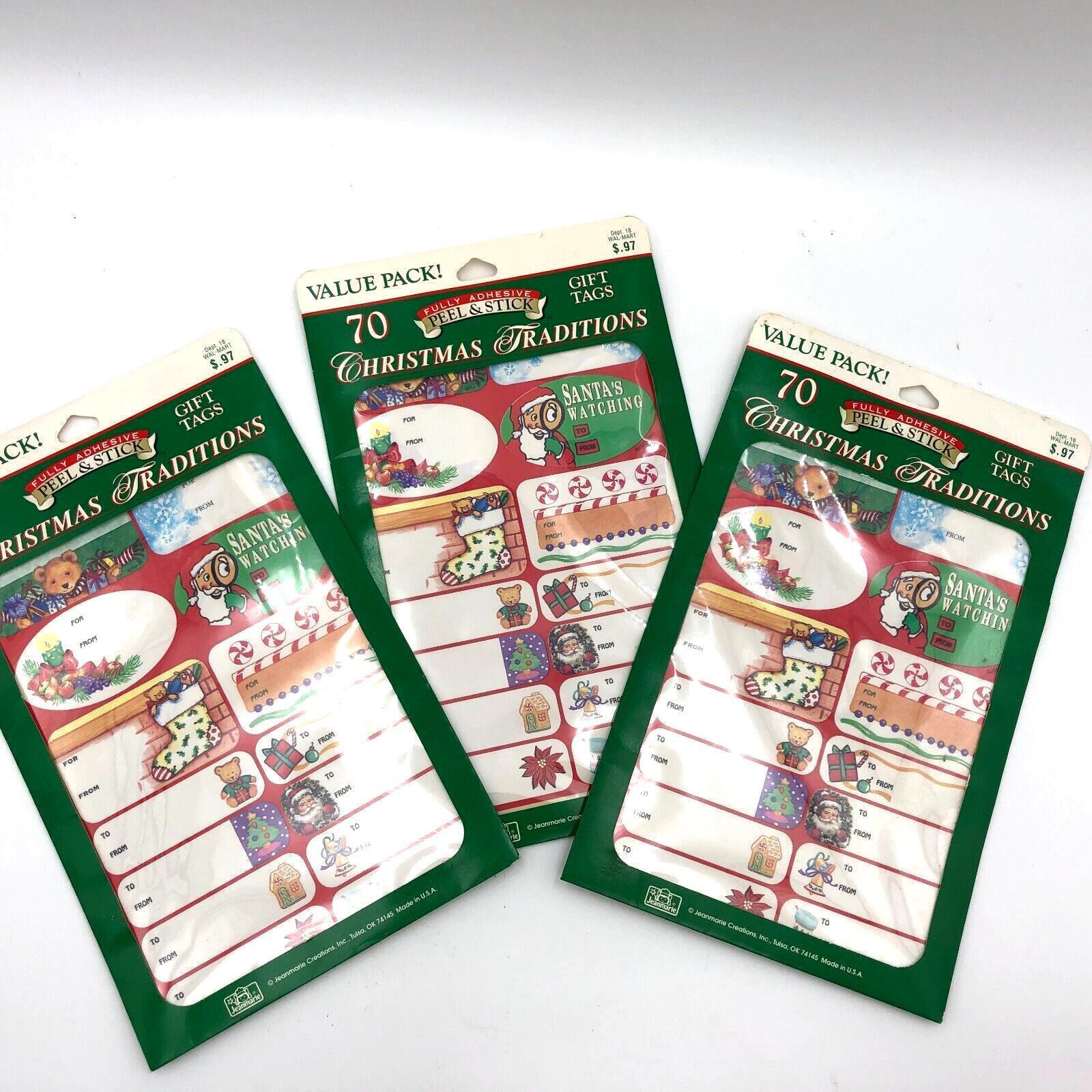 Vintage Christmas Tags Labels Lot Of 3 Packages Gift 210 Total