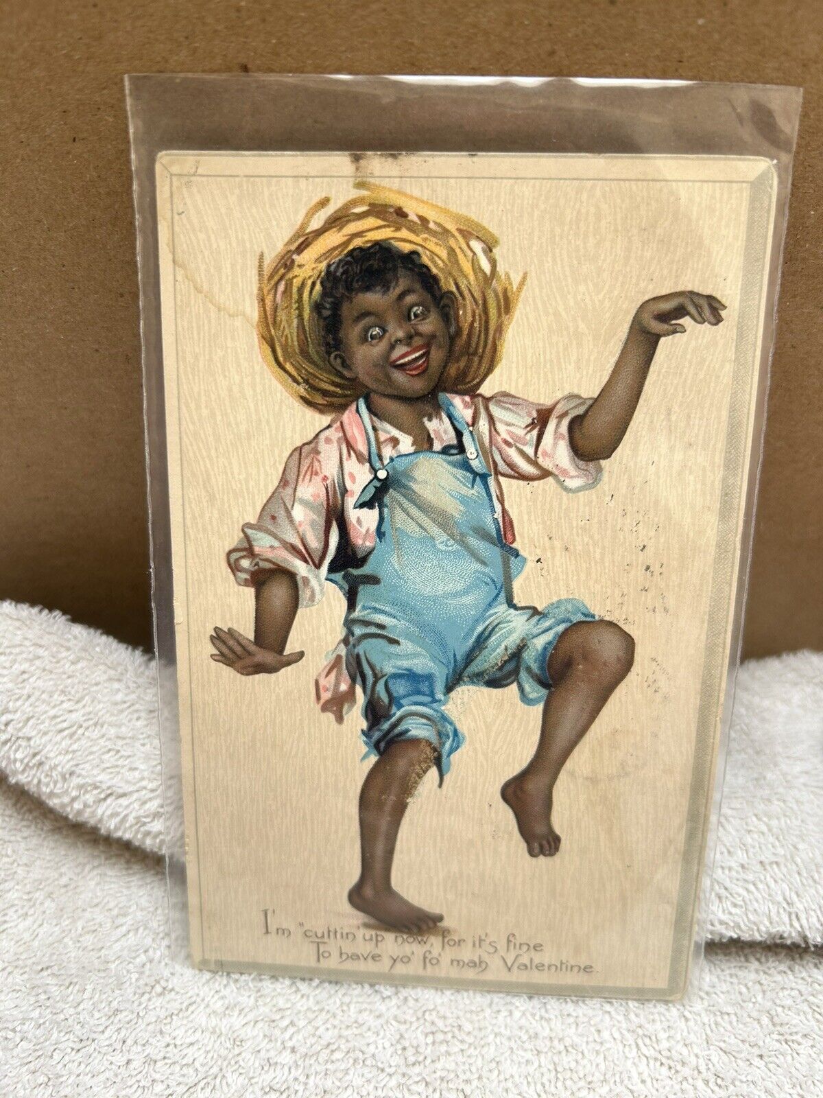 Vintage 3 Racist Post Cards 2 Valentines , Also One Come On Down To Florida