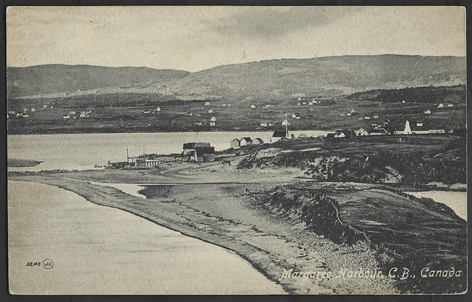 1918 Margaree Harbour Town View,Cape Breton,Nova Scotia Postcard