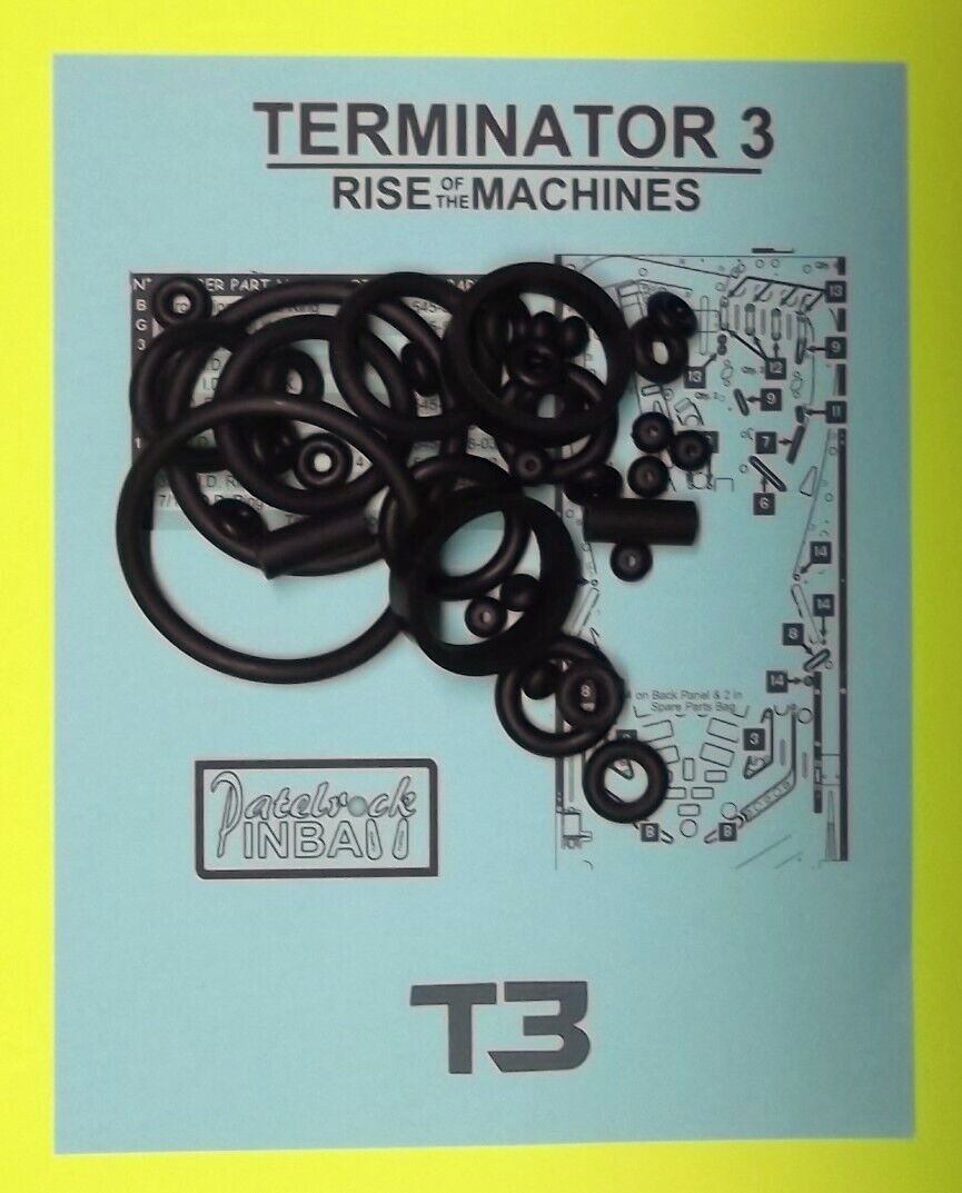 Stern Terminator 3 Pinball Rubber Ring Kit **Customize Your Kit**