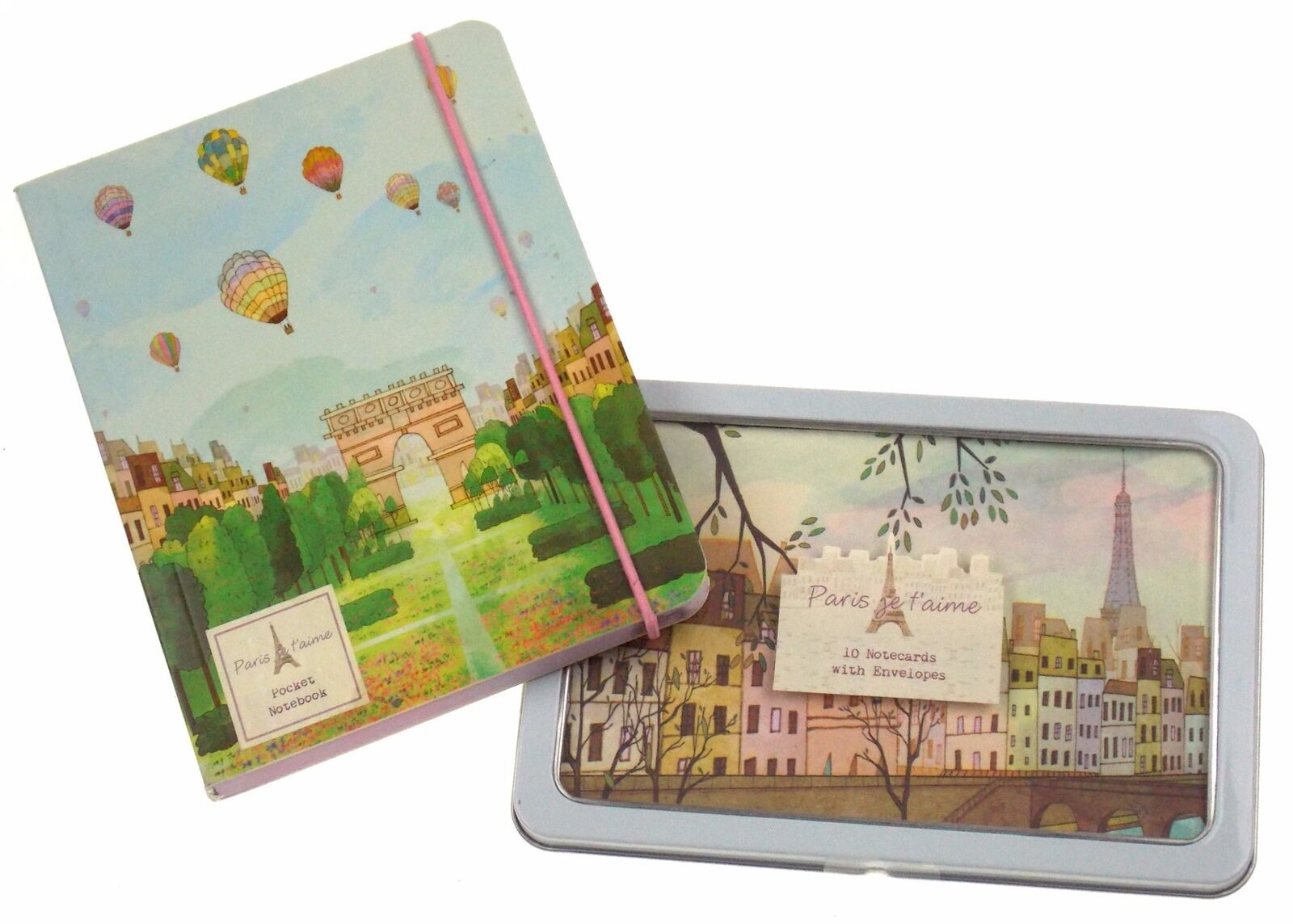 Paris Life Canvas Pocket Notebook Notecards Envelopes Xmas Gift Stocking Stuffer