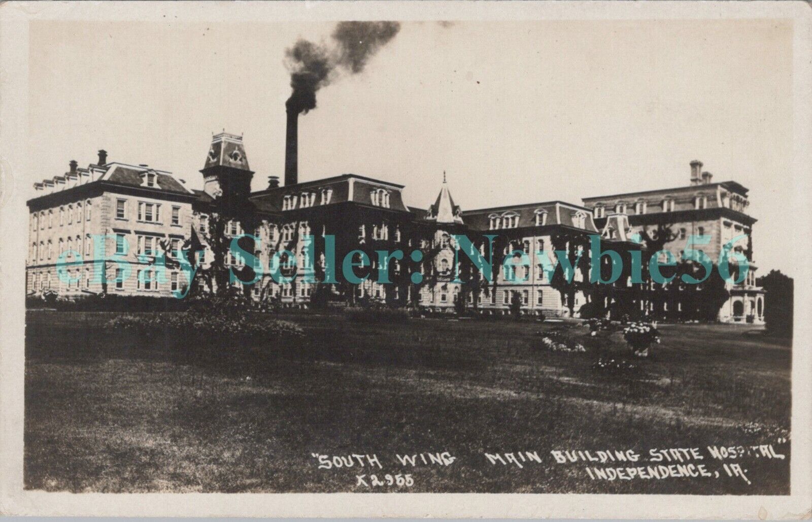 Independence Iowa IA - SOUTH WING OF STATE HOSPITAL - RPPC Postcard